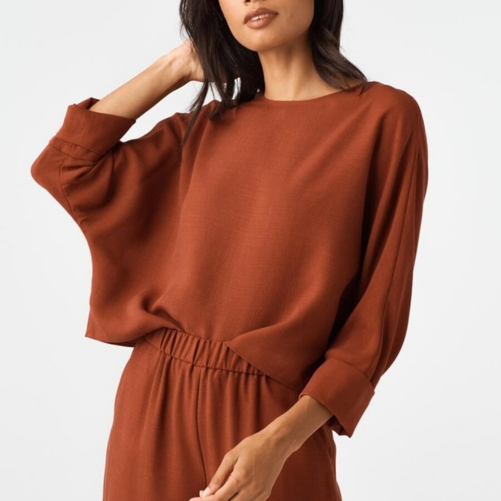 Vetta Dolman Top, Rust, S